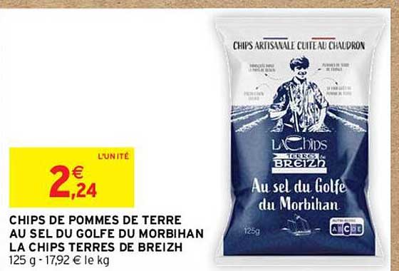 chips de pommes de terre au sel du golfe du morbihan la chips terres de breizh