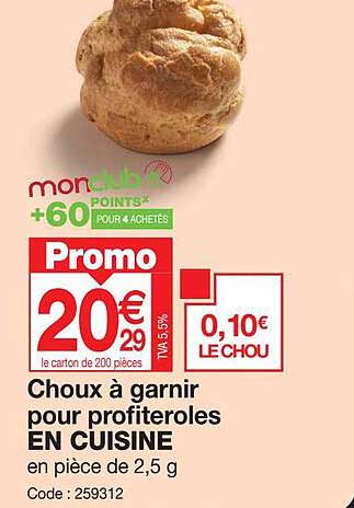 choux à garnir pour profiteroles en cuisine