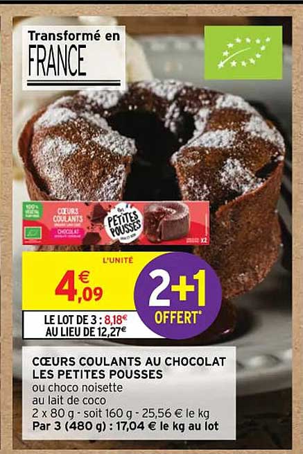 cœurs coulants au chocolat les petites pousses