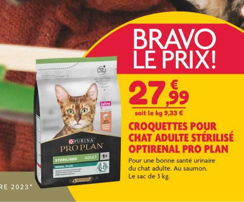 Croquettes Pour Chat Adulte Stérilisé Optirenal Pro Plan
