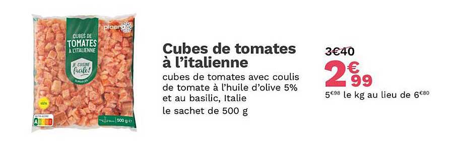 Cubes De Tomates à L'italienne