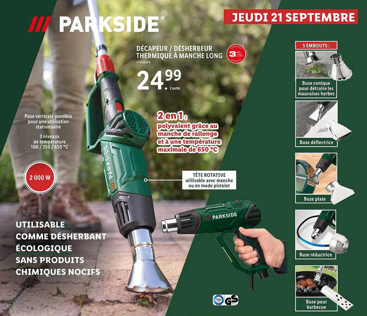 décapeur / désherbeur thermique à manche long