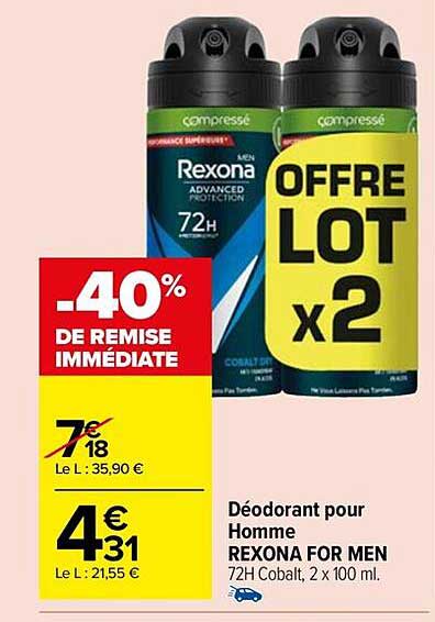 déodorant pour homme rexona for men