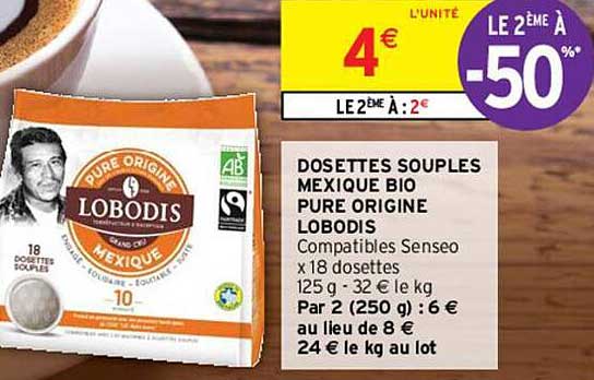dosettes souples mexique bio pure origine lobodis