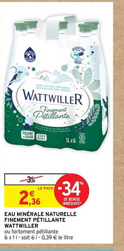 eau minérale naturelle finement pétillante wattwiller