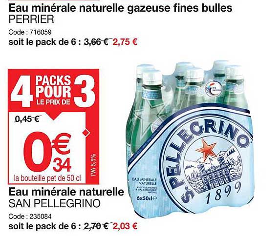 eau minérale naturelle san  pellegrino