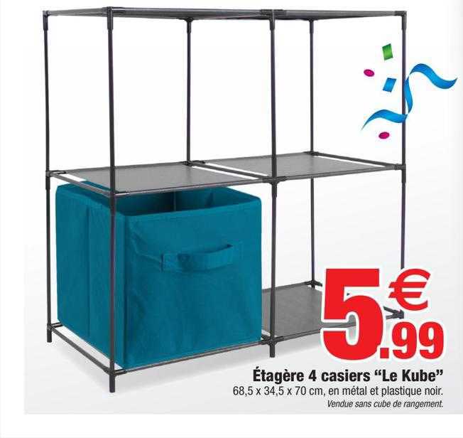 étagère 4 casiers "le kube"