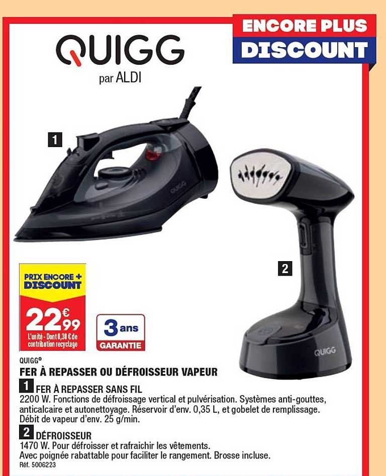 Fer à Repasser Ou Défroisseur Vapeur Quigg