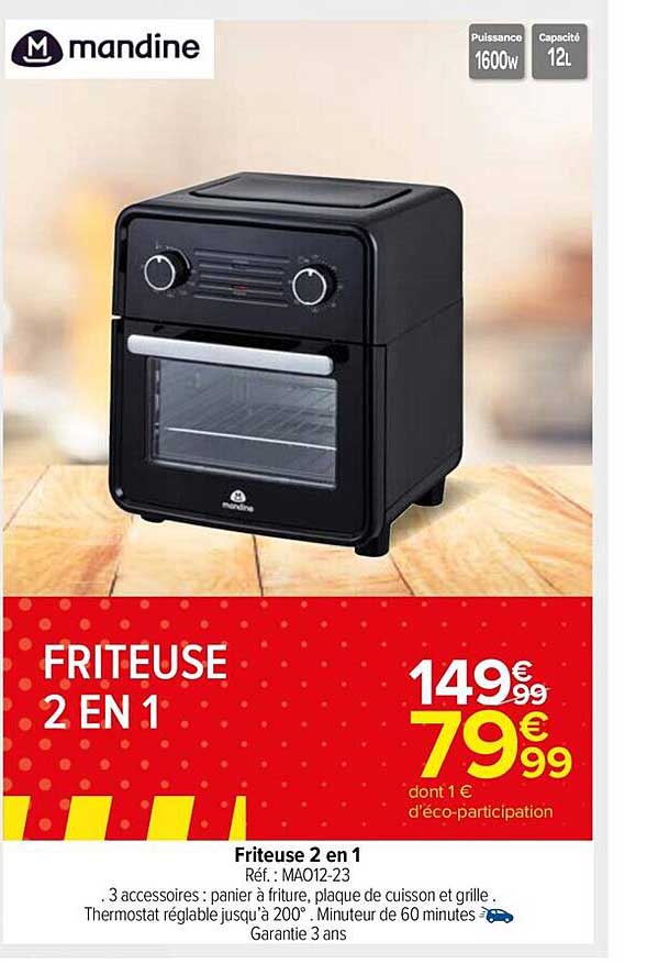 Friteuse 2 En 1 Mandine