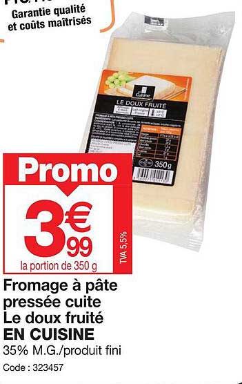 fromage à pâte pressée cuite le doux fruité en cuisine