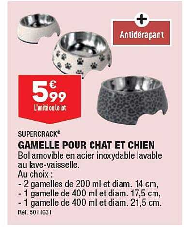 Gamelle Pour Chat Et Chien Supercrack
