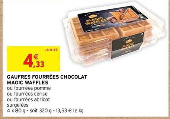 gaufres fourrées chocolat magic waffles