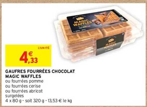 gaufres fourrées chocolat magic waffles