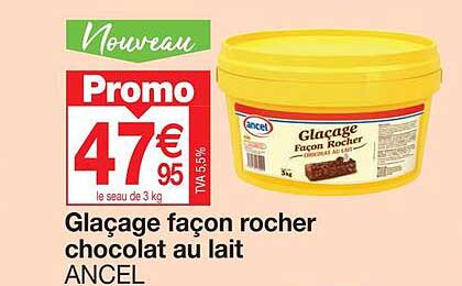 glaçage façon rocher chocolat au lait ancel