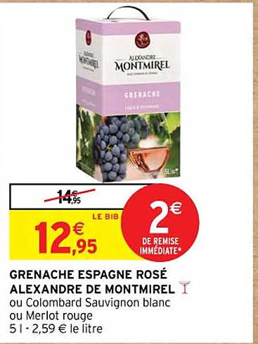 grenache espagne rosé alexandre de montmirel