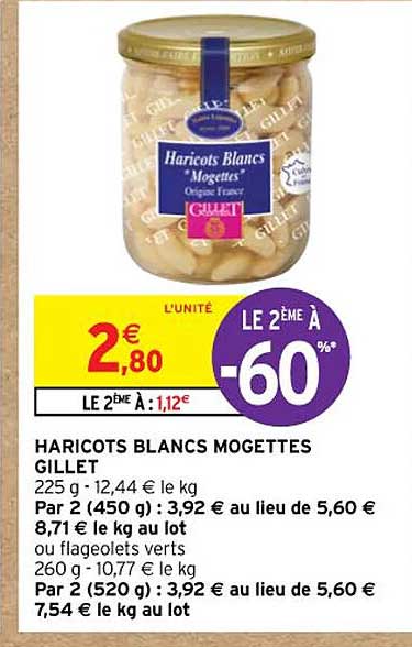 haricots blancs mogettes gillet
