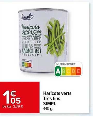haricots verts très fins simpl