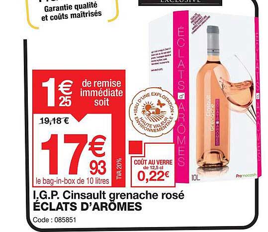 i.g.p. cinsault grenache rosé éclats d'arômes