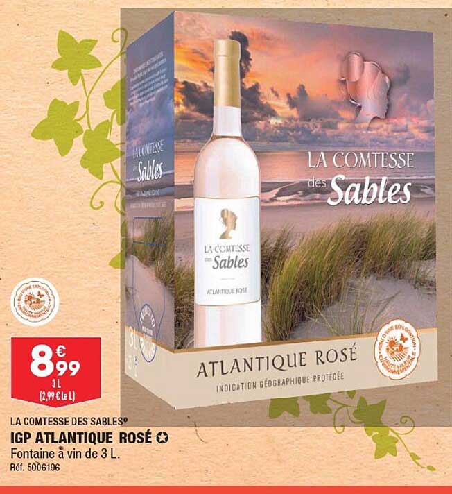 igp atlantique rosé la comtesse des sables