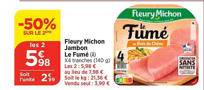 jambon le fumé fleury michon