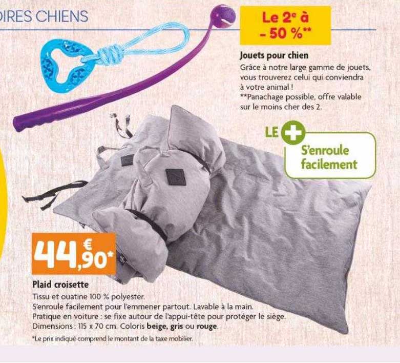 jouets pour chien, plaid croisette