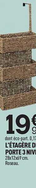l'étagère de porte 3 niveaux