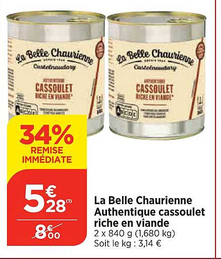 la belle chaurienne authentique cassoulet riche en viande