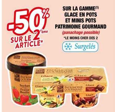 la gamme glace en pots et minis pots patrimoine gourmand