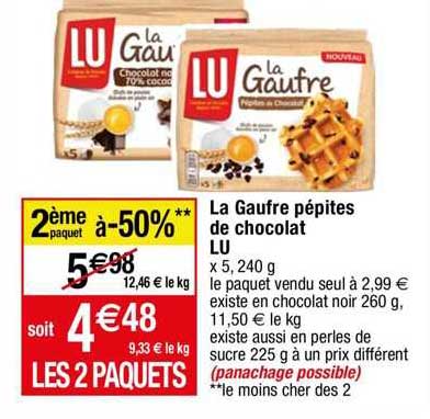 La Gaufre Pépites De Chocolat Lu