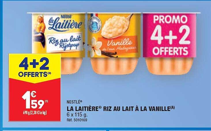 La Laitière Riz Au Lait à La Vanille Nestlé