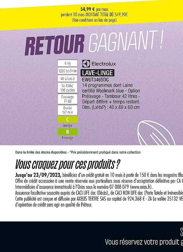 lave-linge electrolux