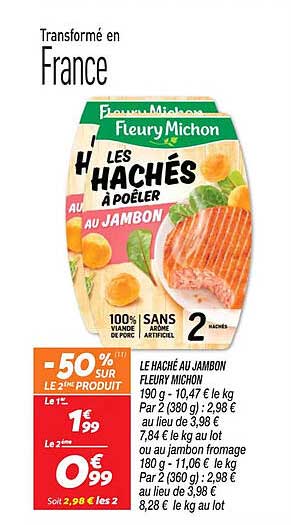 le haché au jambon fleury michon