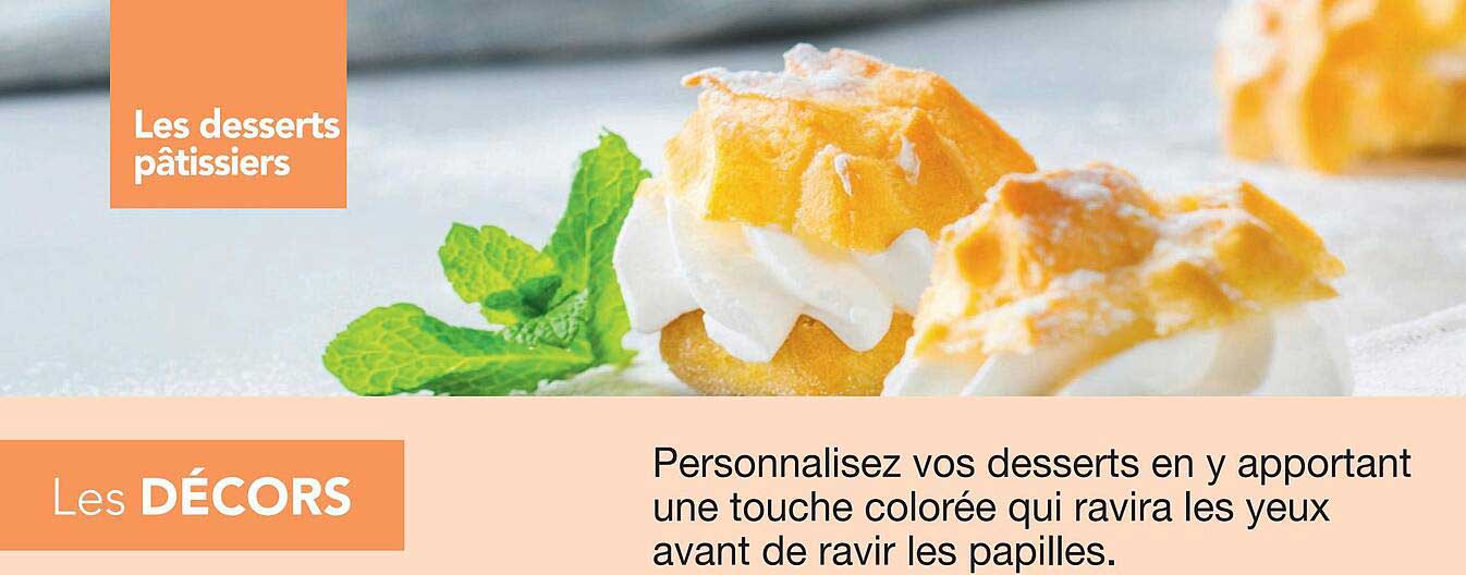 les desserts pâtissiers