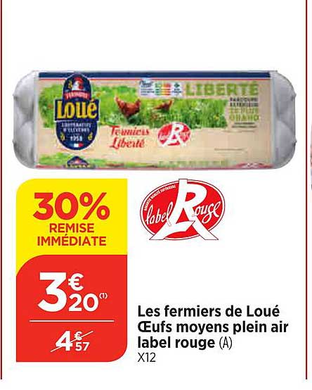 les fermiers de loué œufs moyens plein air label rouge