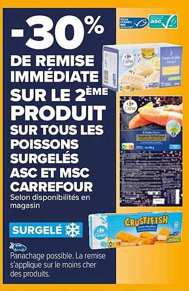 Les Poissons Surgelés Asc Et Msc Carrefour