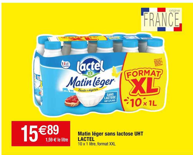 matin léger sans lactose uhu lactel