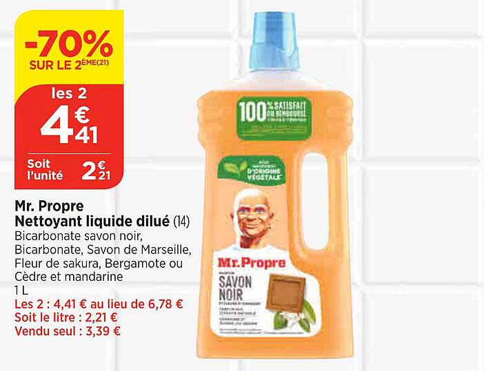 mr. propre nettoyant liquide dilué