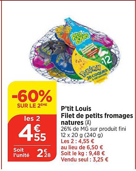 p'tit louis filet de petits fromages natures