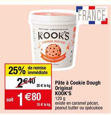 pâte à cookie dough original kook's