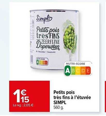 petits pois très fins à l'étuvée simpl