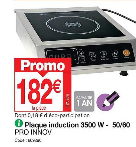 plaque induction 3500 w - 50/60 pro innov