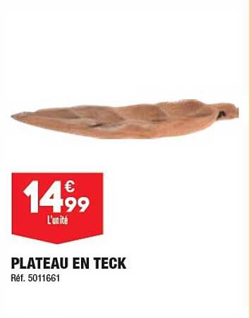 plateau en teck