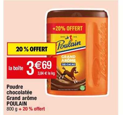 poudre chocolatée grand arôme poulain