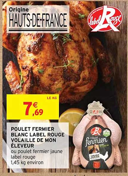 poulet fermier blanc label rouge volaille de mon éleveur