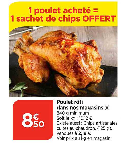 poulet rôti dans nos magasins