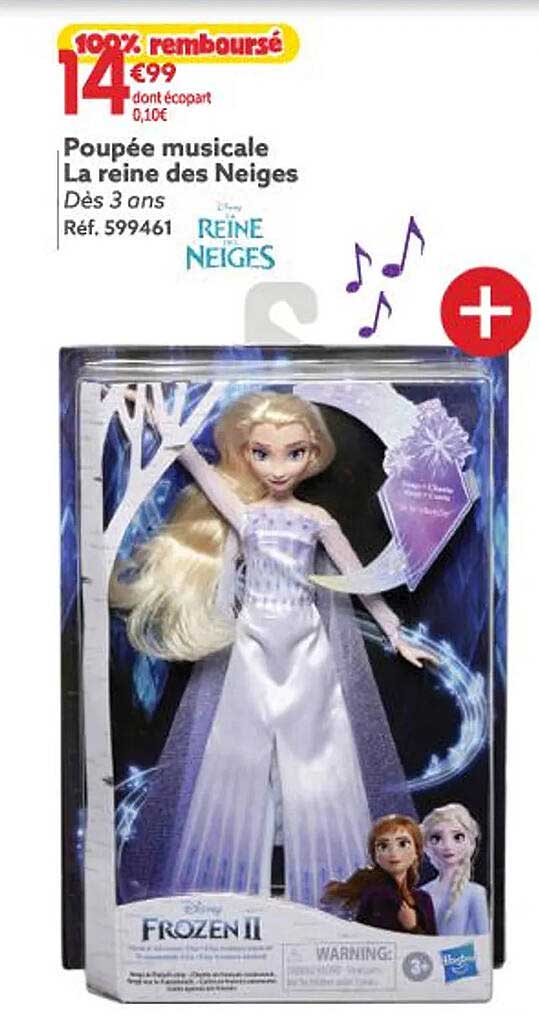 poupée musicale la reine des neiges