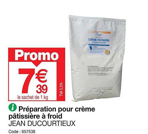préparation pour crème pâtissière à froid jean ducourtieux