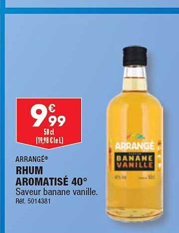 Rhum Aromatisé 40° Arrangé