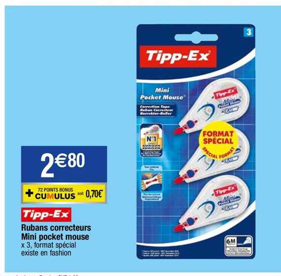rubans correcteurs mini pocket mouse tipp-ex