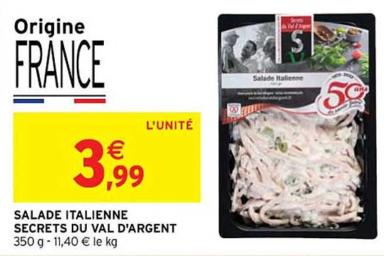 salade italienne secrets du val d'argent